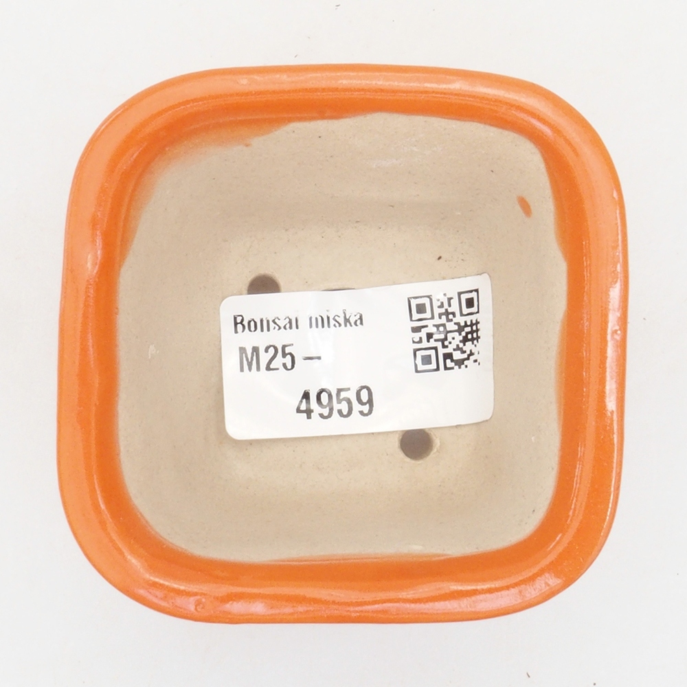 Mini bonsai tál 6 x 6 x 4,5 cm, narancssárga