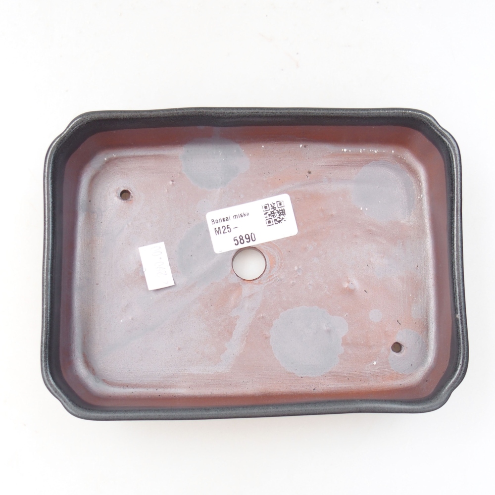 kerámia bonsai tál 22 x 17 x 5 cm, zöld