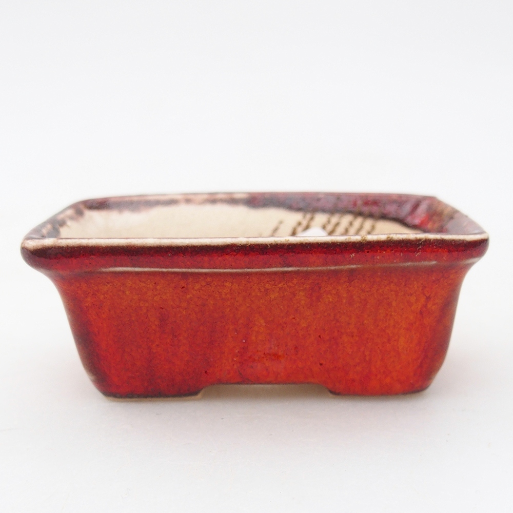 Mini bonsai tál 6,5 x 4,5 x 2,5 cm, narancssárga