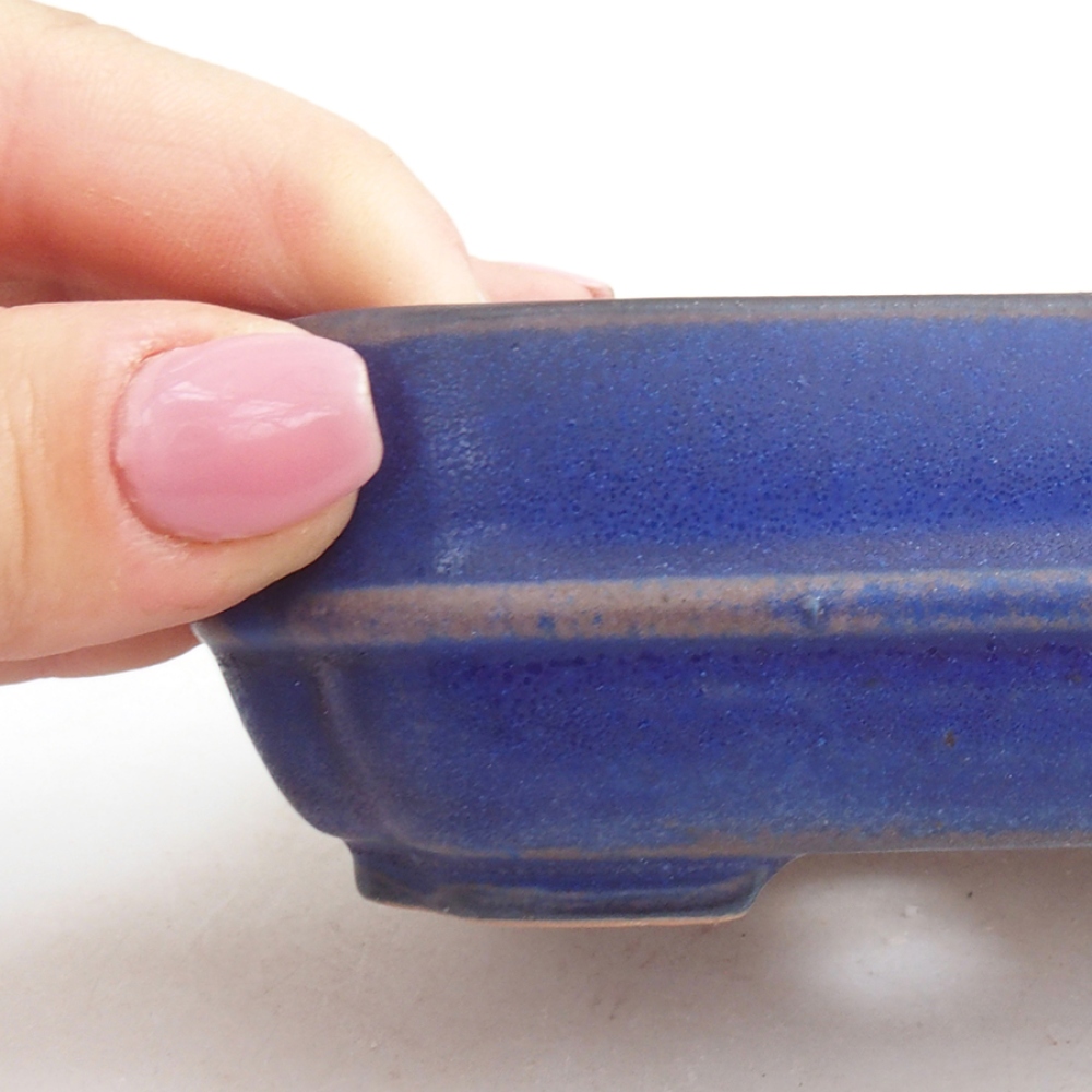 kerámia bonsai tál 12 x 10 x 4 cm, kék színben