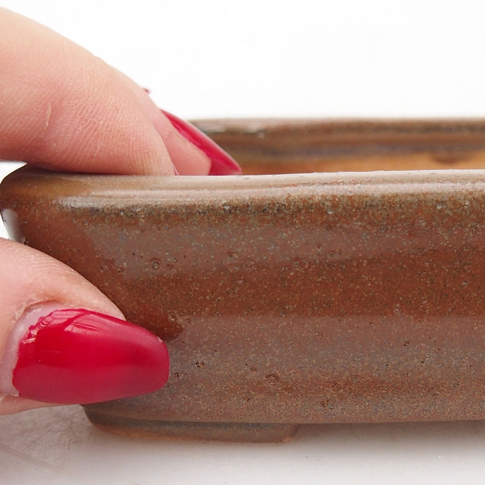 kerámia bonsai tál 125 x 10 x 3 cm, barna