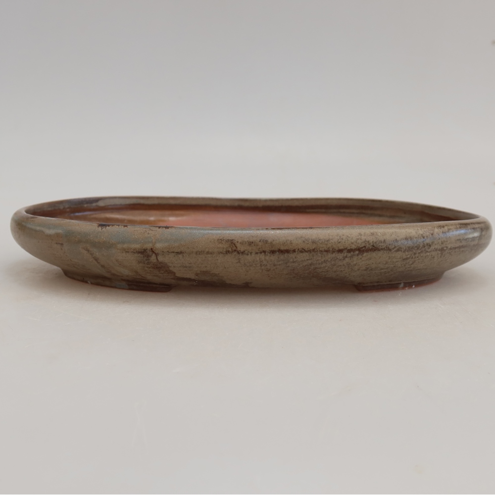 kerámia bonsai tál 22,5 x 16,5 x 3 cm, barna