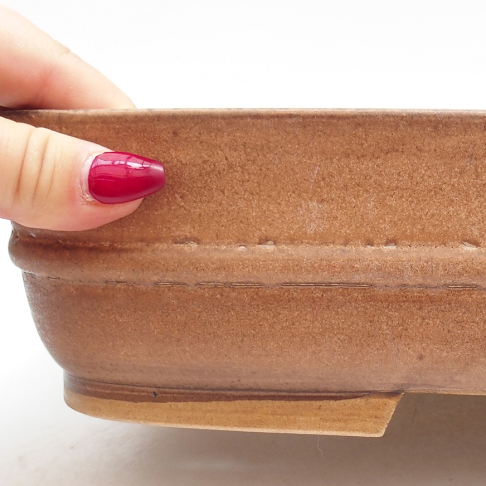 kerámia bonsai tál 29,5 x 25 x 7 cm, rózsaszínű