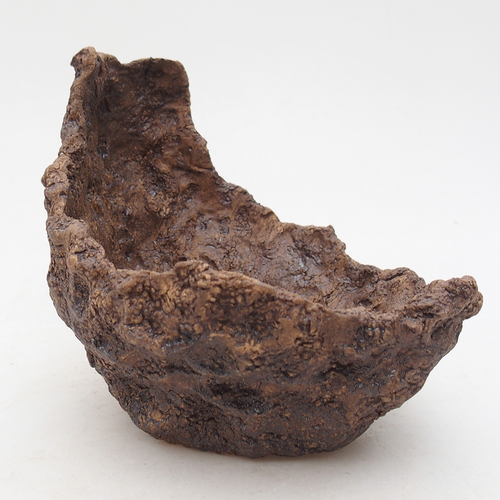 Kerámia kagyló 14 x 14 x 13 cm , színe barna