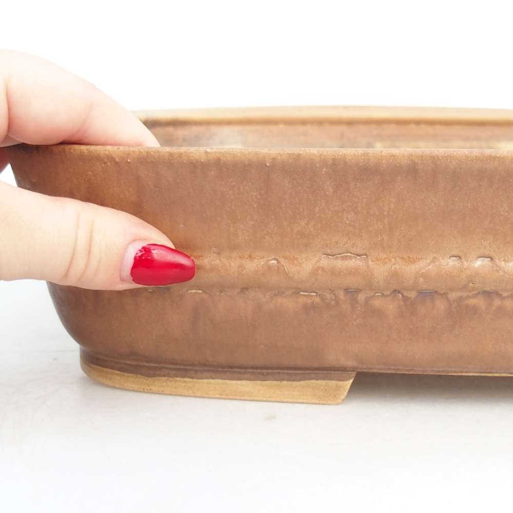 kerámia bonsai tál 29,5 x 24 x 7 cm, rózsaszínű