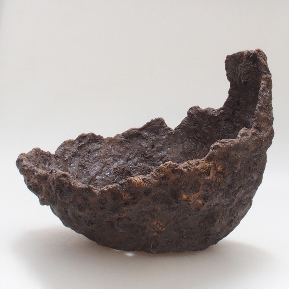 Kerámia kagyló 24 x 21,5 x 22 cm , színe barna