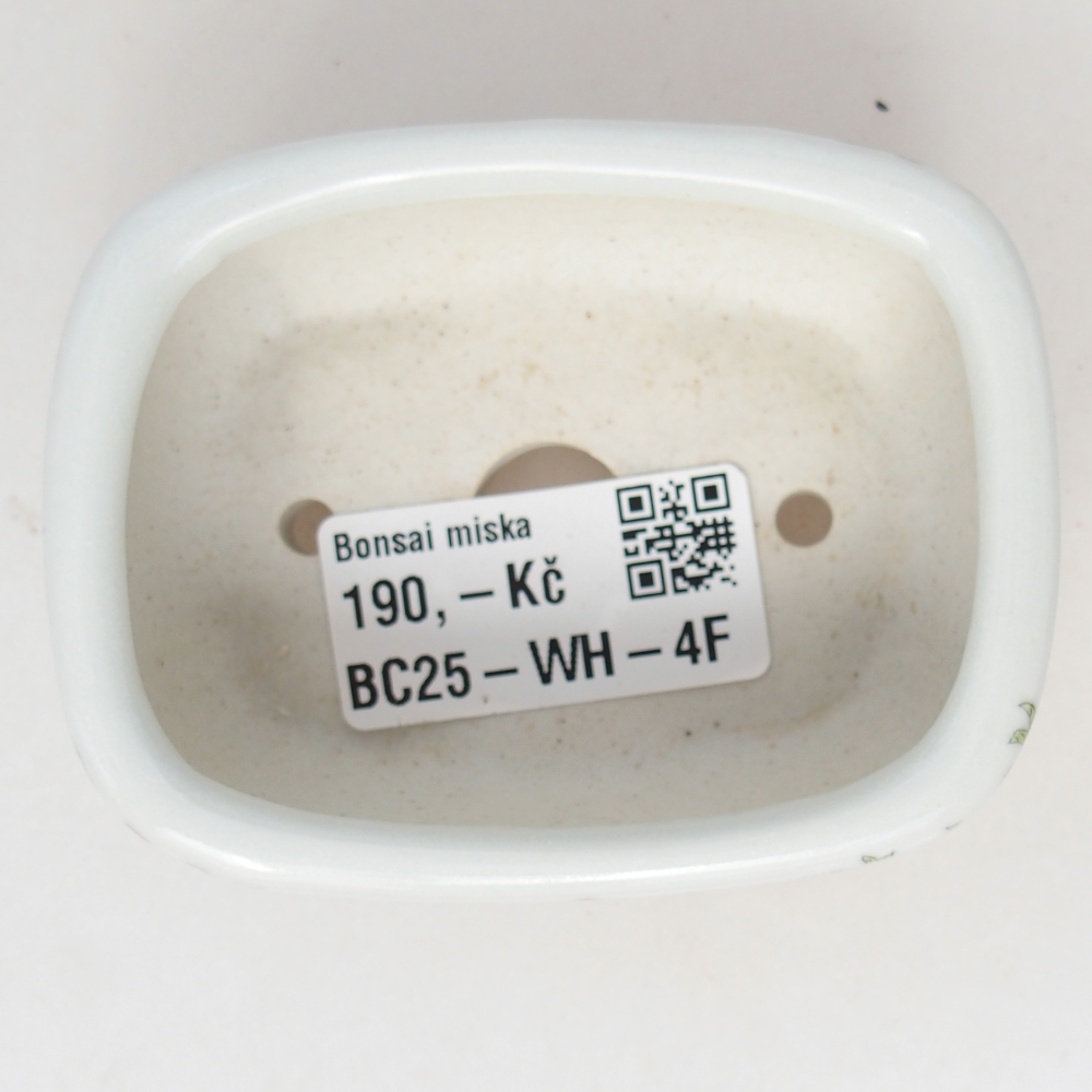 Mini bonsai tál 8 x 6 x 3 cm, fehér