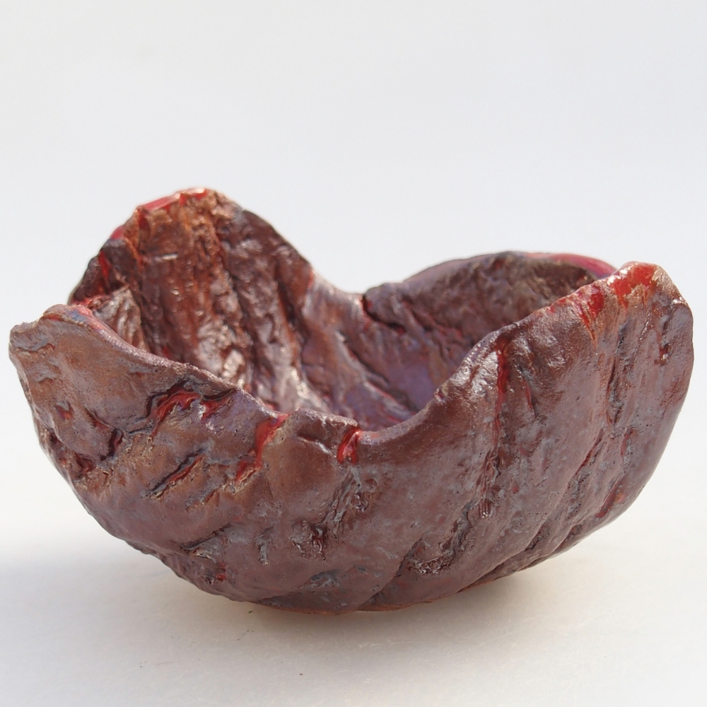 Kerámia kagyló 10 x 9,5 x 6 cm , barna színű