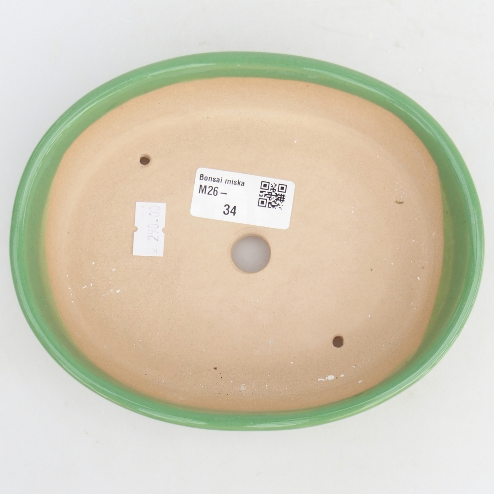 kerámia bonsai tál 17 x 14 x 4 cm, zöld