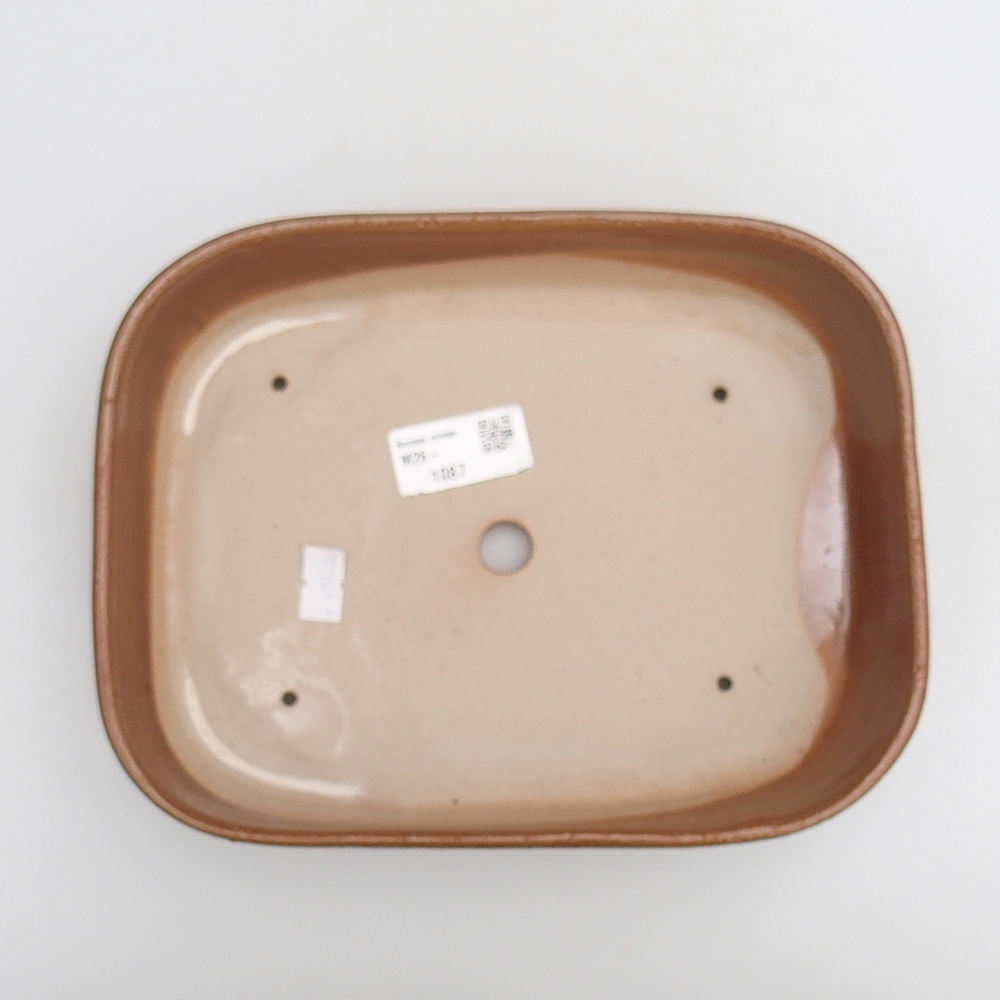 kerámia bonsai tál 23 x 18,5 x 5,5 cm, barna