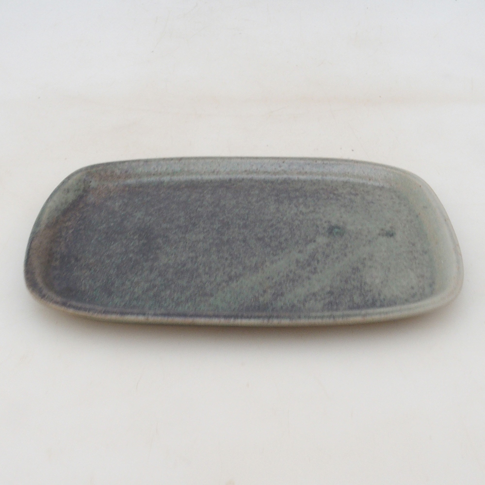 Kerámia csészealj H02 - 17,5 x 12 x 1 cm - zöld