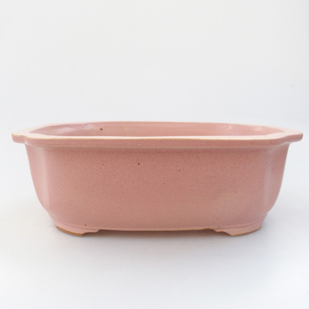 kerámia bonsai tál 22 x 18 x 7 cm, rózsaszínű