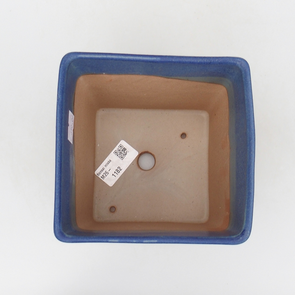 kerámia bonsai tál 13 x 13 x 13 cm, kék színben