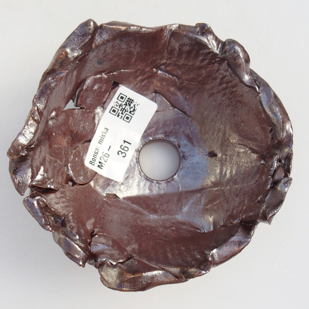 Kerámia kagyló 10 x 10,5 x 5,5 cm , színe barna