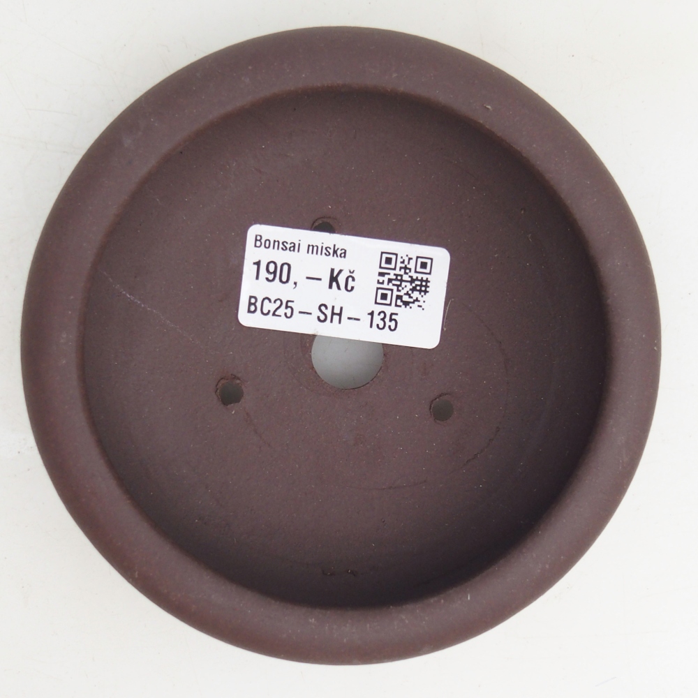 kerámia bonsai tál 11,5 x 11,5 x 4 cm, barna