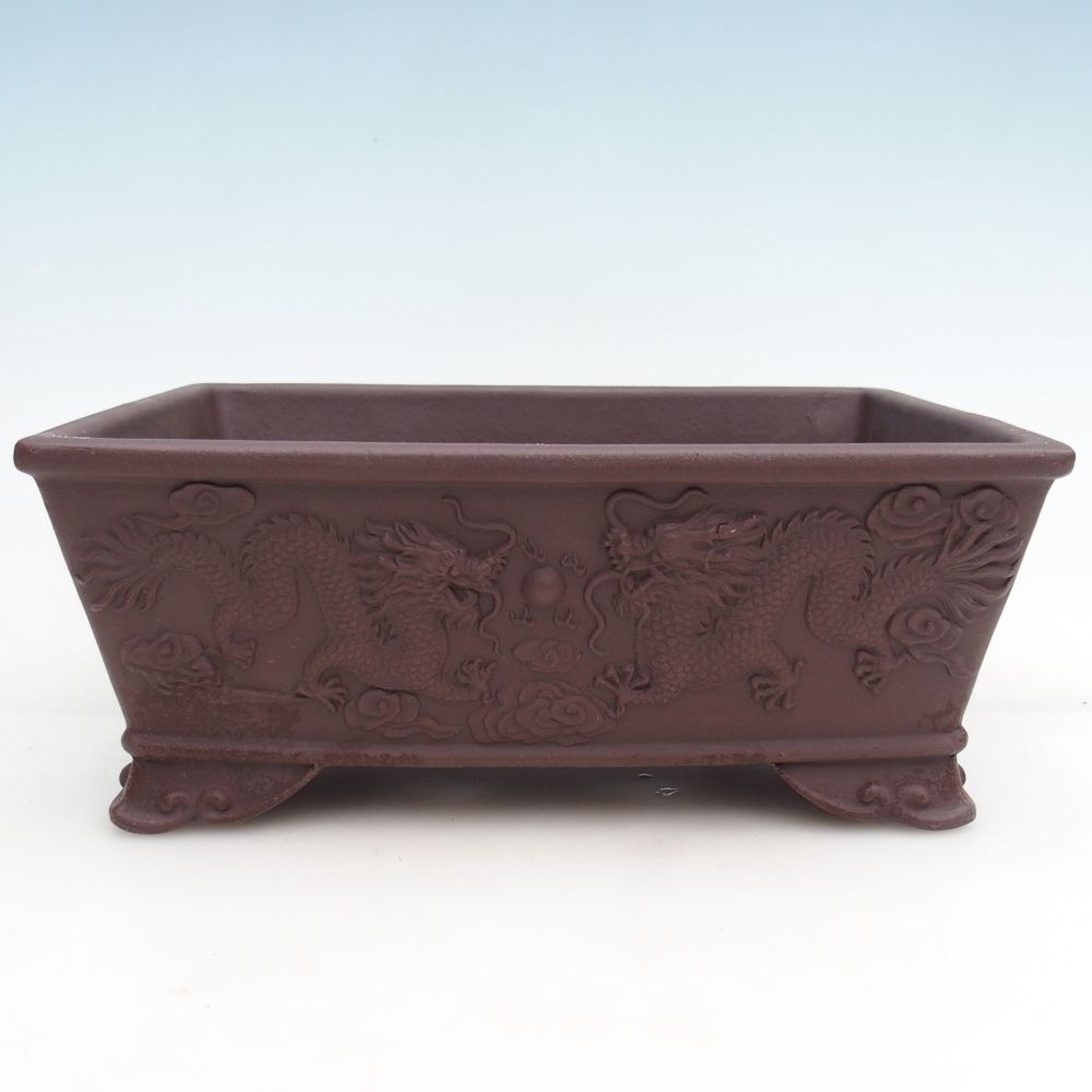 kerámia bonsai tál 27,5 x 20 x 11 cm, barna