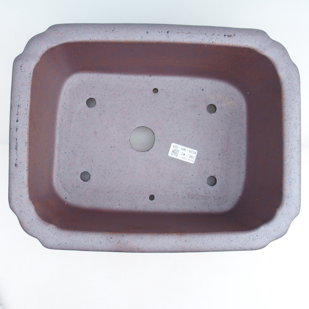 Kerámia bonsai tál 36 x 28 x 13 cm, fém színben