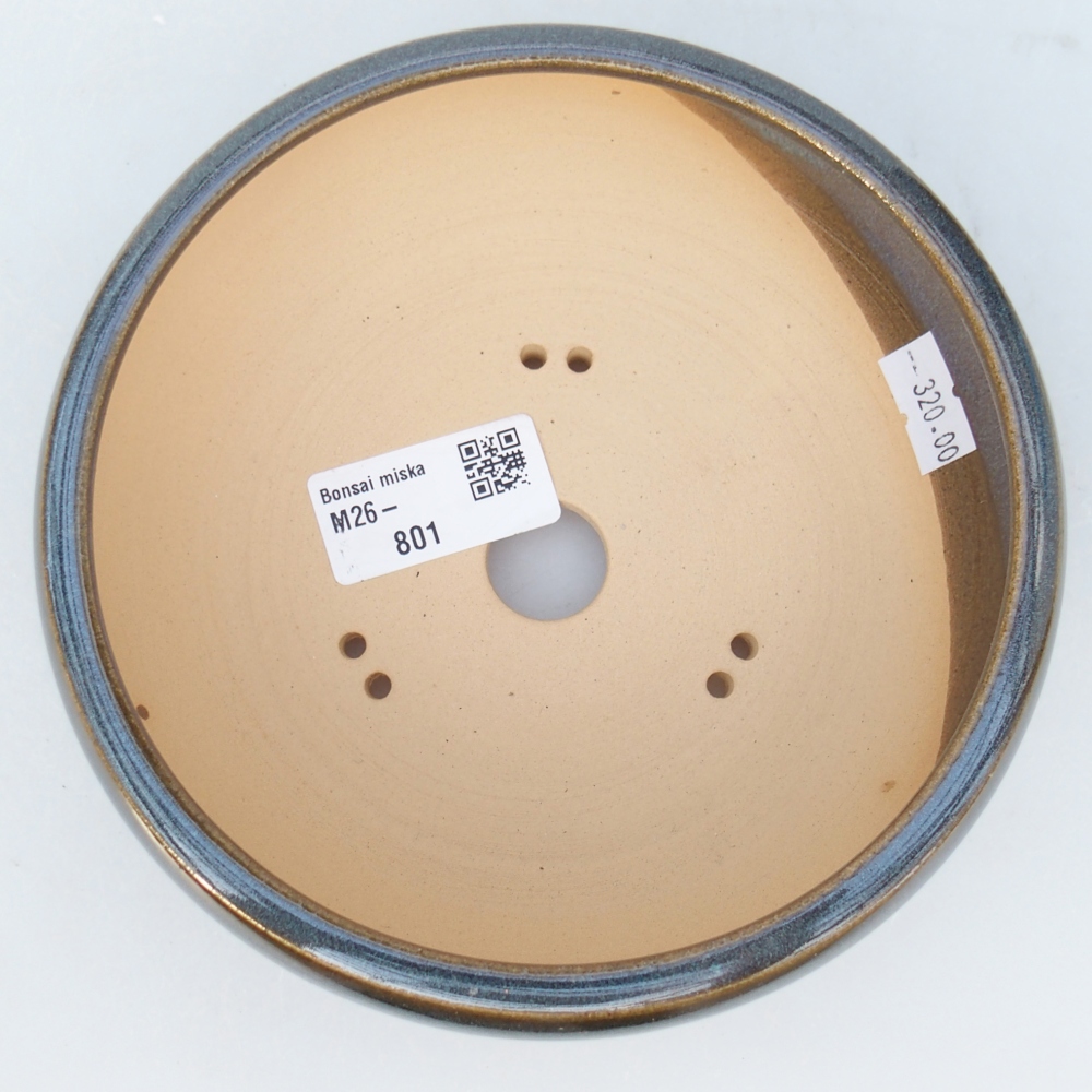 kerámia bonsai tál 15 x 15 x 5,5 cm, kék-szürke