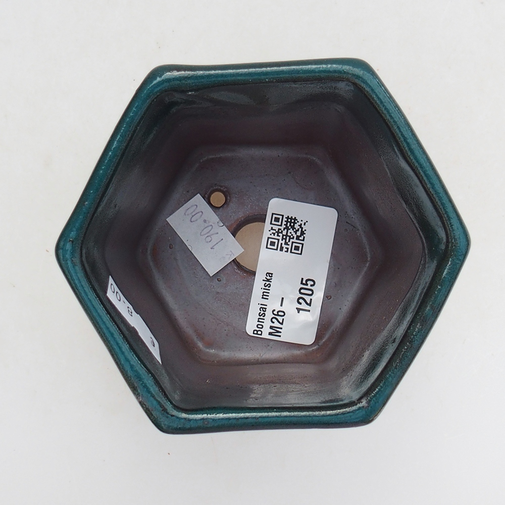 kerámia bonsai tál 9 x 9 x 8 cm, zöld