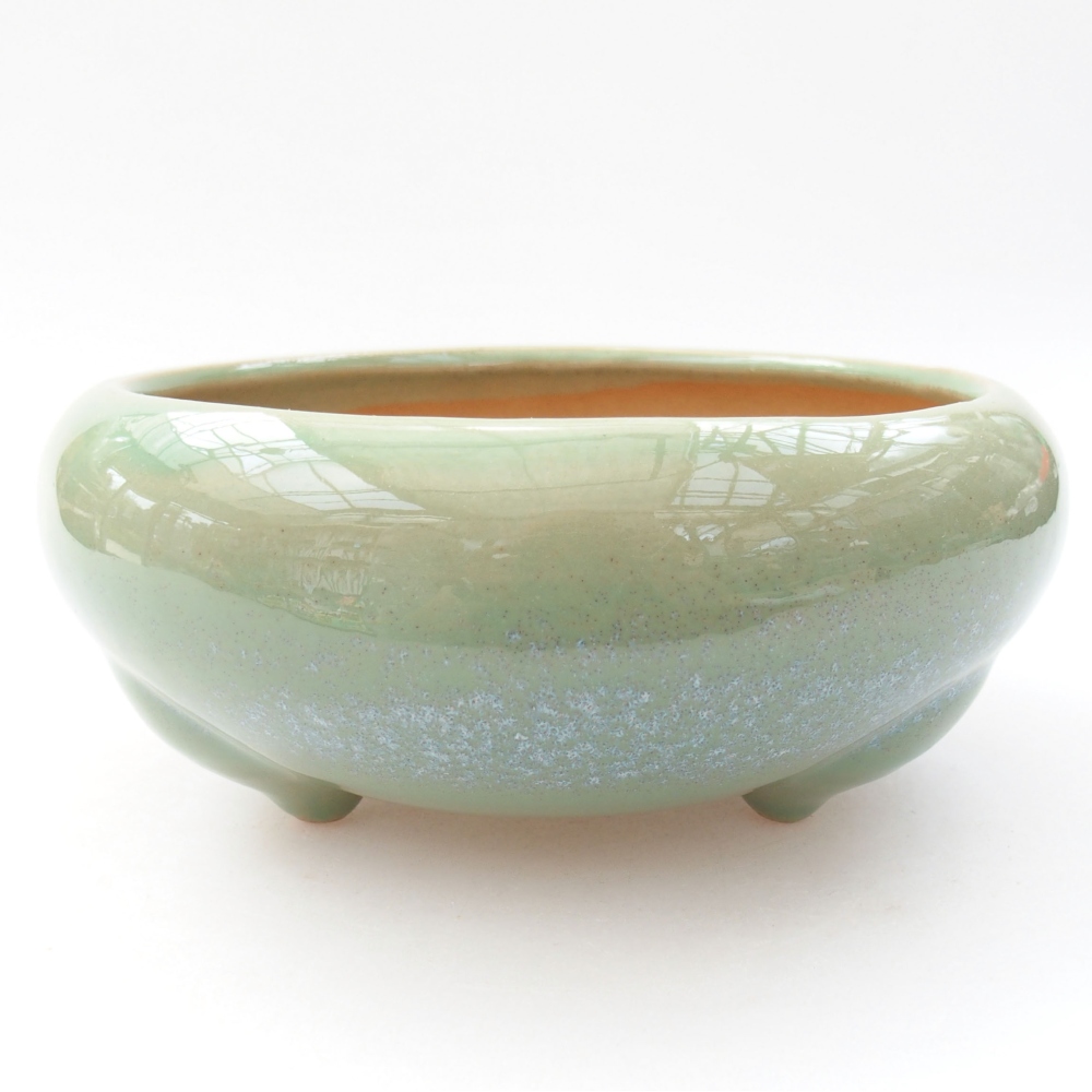 kerámia bonsai tál 22 x 17 x 5 cm, zöld