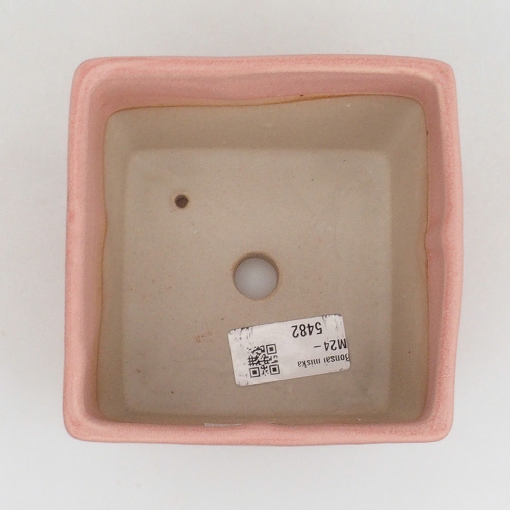 kerámia bonsai tál 11 x 11 x 8,5 cm, rózsaszínű