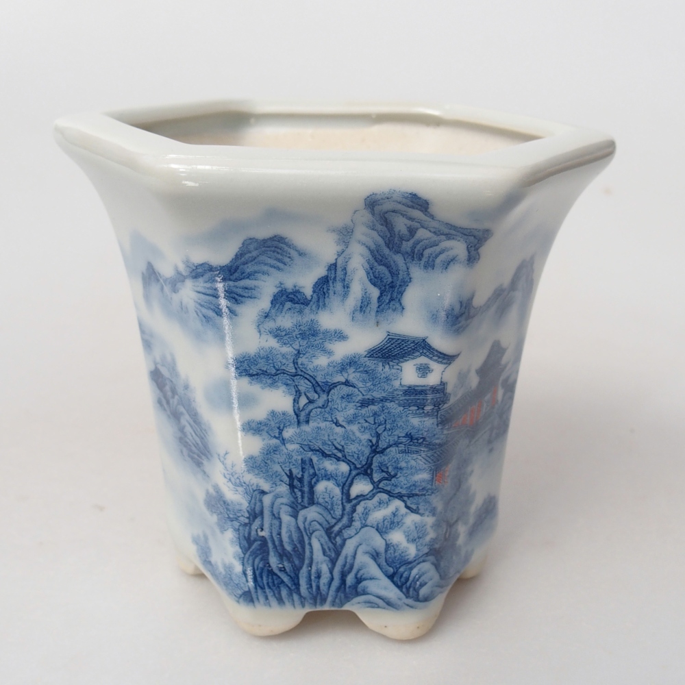 kerámia bonsai tál 10 x 9 x 9 cm, fehér színben