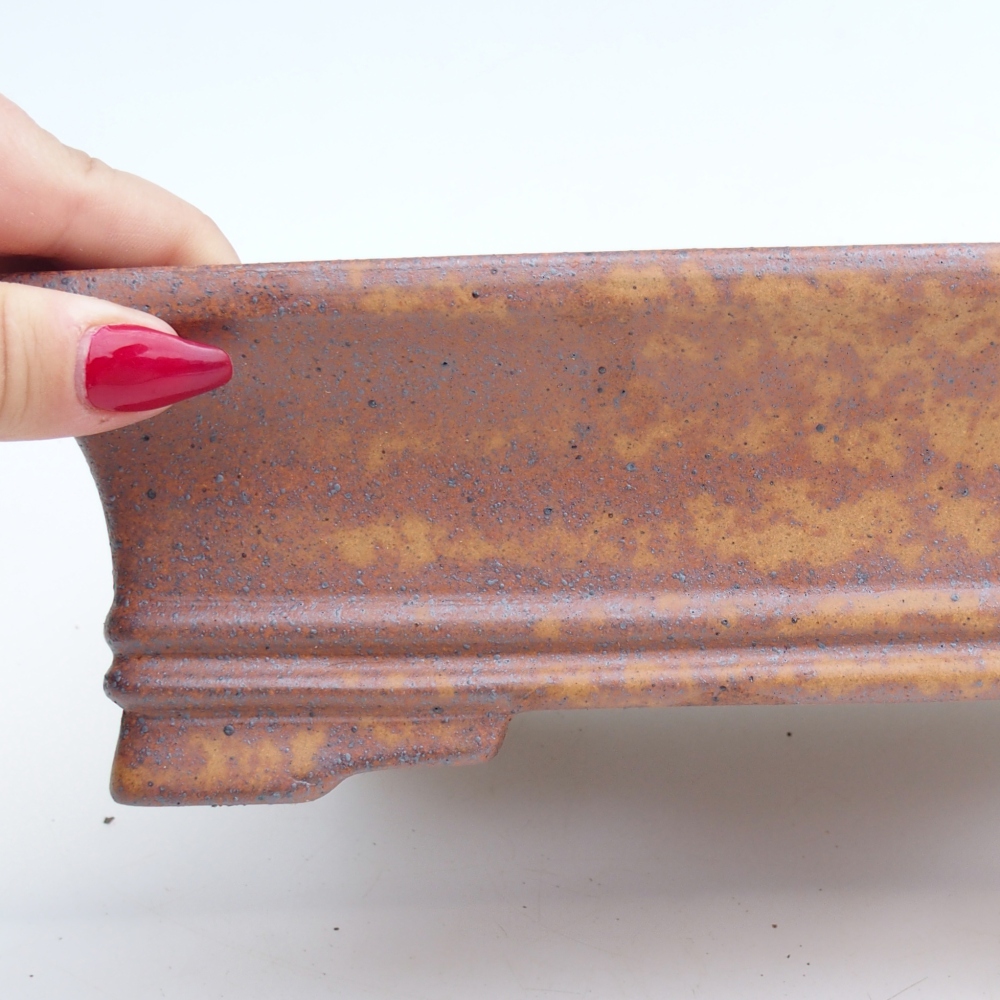 kerámia bonsai tál 24 x 17 x 7 cm, barna