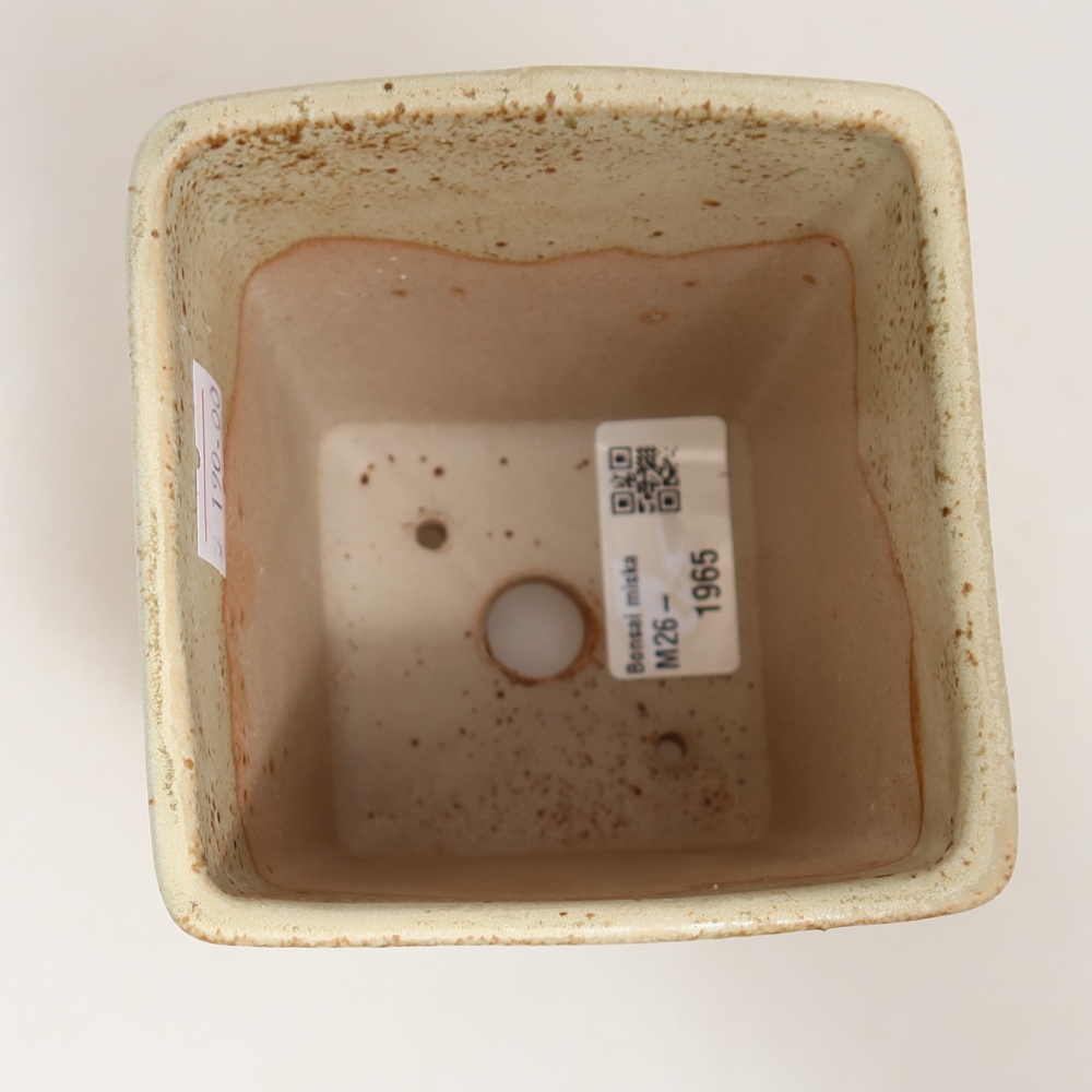 kerámia bonsai tál 9 x 9 x 11 cm, zöld