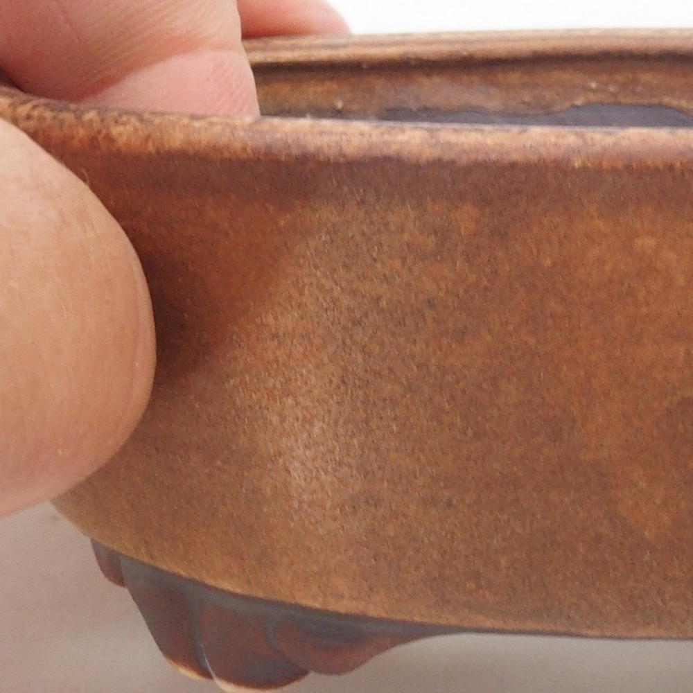 kerámia bonsai tál 10 x 8,5 x 4 cm, barna
