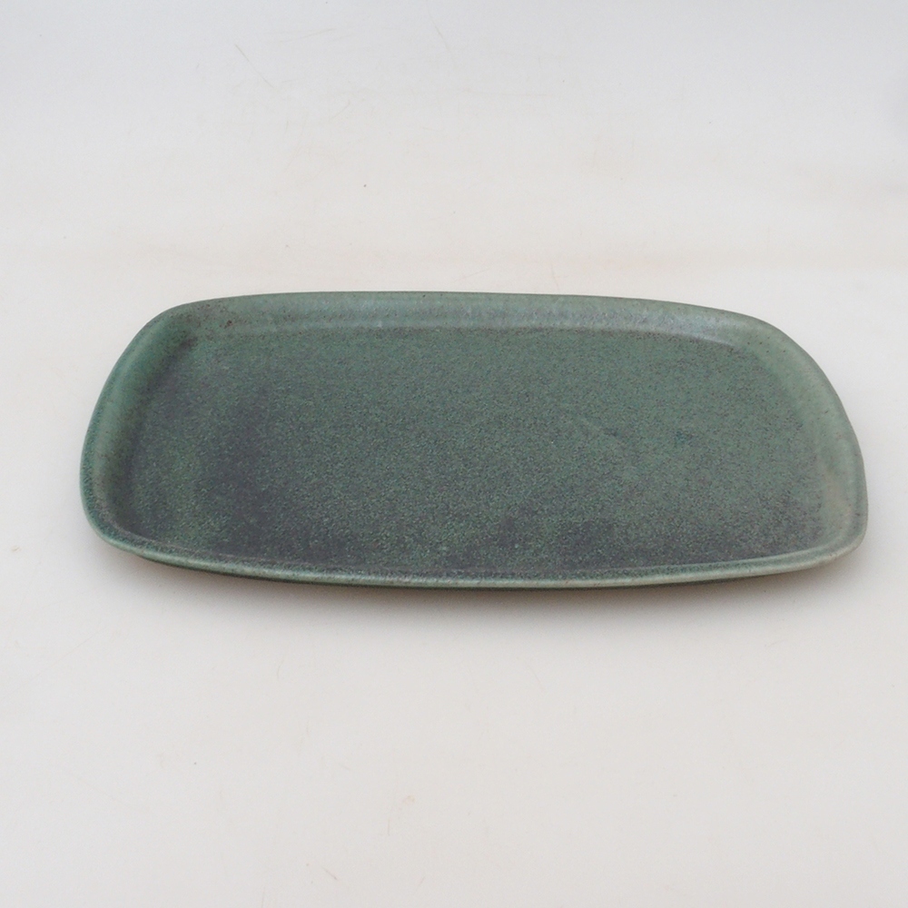Kerámia tál H08 - 22,5 x 16 x 1 cm - zöld