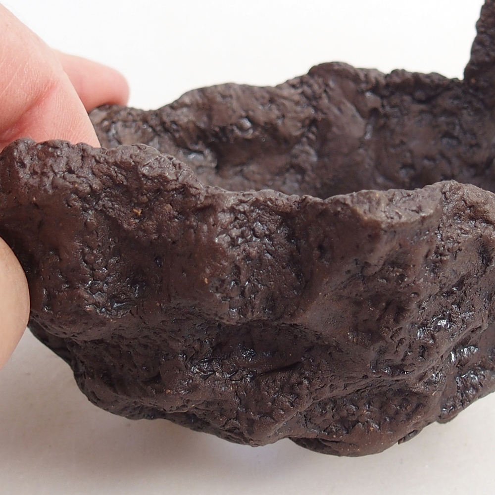 Kerámia kagyló 10 x 9 x 7,5 cm , barna színű