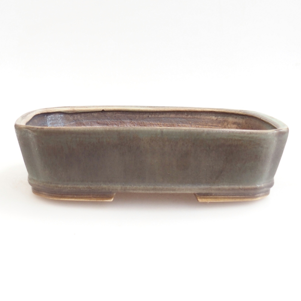 kerámia bonsai tál 24 x 20,5 x 6 cm, zöld