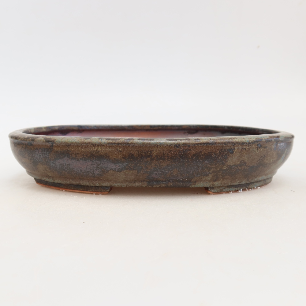 kerámia bonsai tál 24,5 x 20 x 4 cm, barna