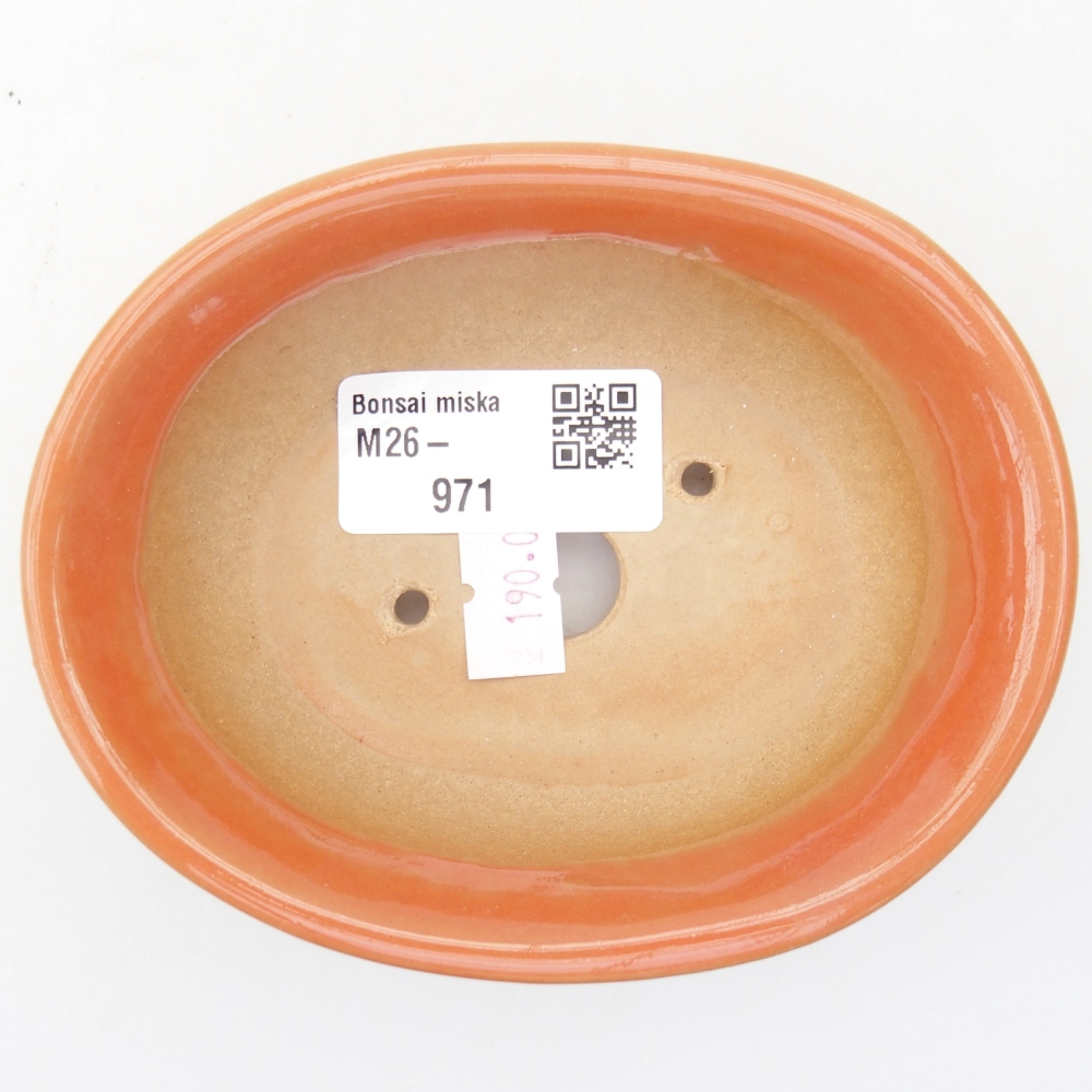 kerámia bonsai tál 11 x 8,5 x 4 cm, narancssárga