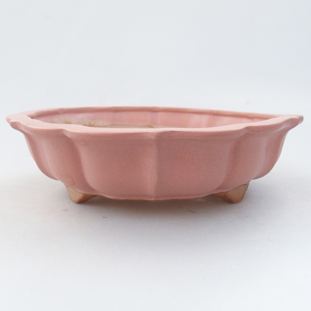 kerámia bonsai tál 19 x 19 x 5 cm, rózsaszínű