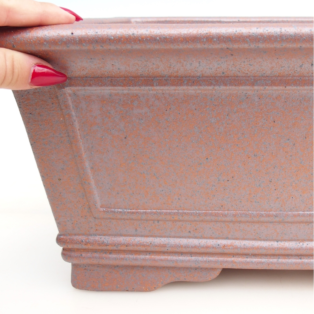 kerámia bonsai tál 42 x 29 x 16 cm , fém színű - CSAK SZEMÉLYES ELSZÁLLÍTÁS vagy raklapos szállítás