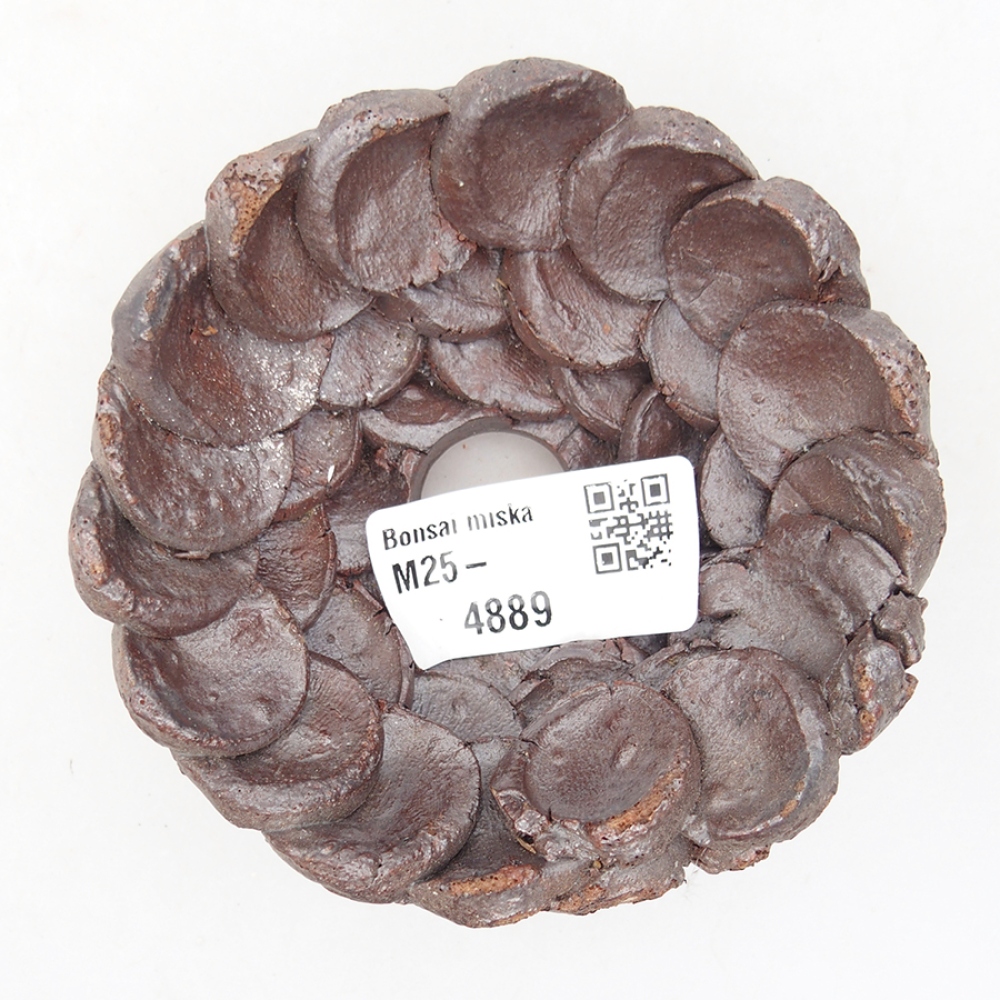 Kerámia kagyló 9 x 9 x 4 cm , színe barna