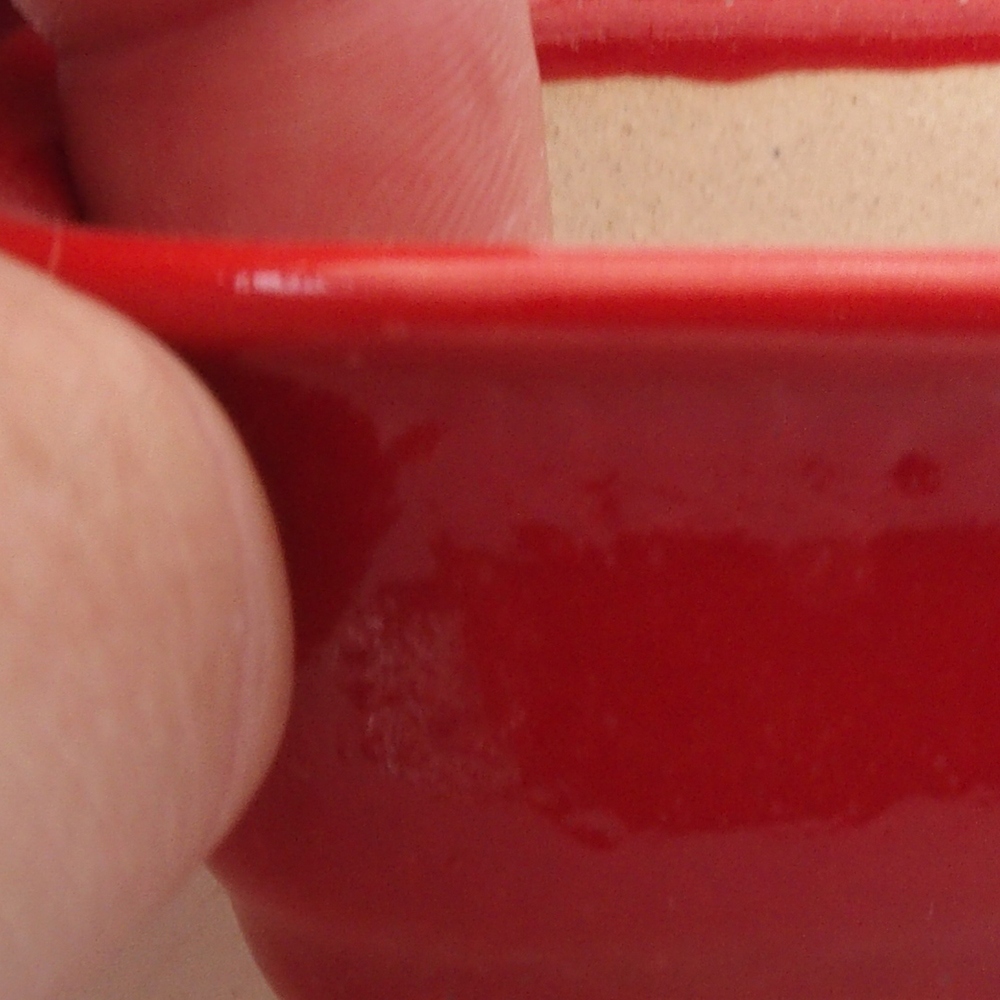 Mini bonsai tál 6 x 4,5 x 3 cm, piros színben