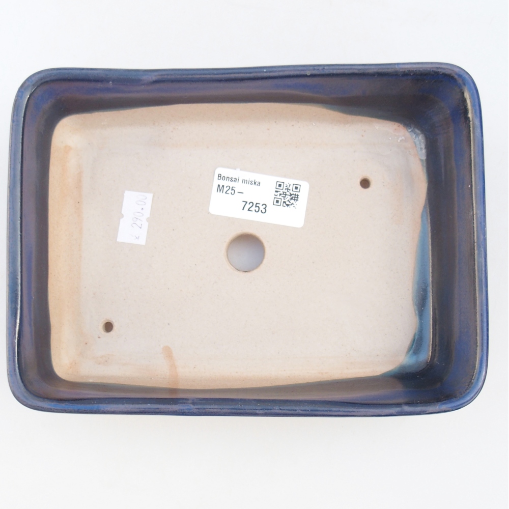 kerámia bonsai tál 18,5 x 13,5 x 3,5 cm, kék színben