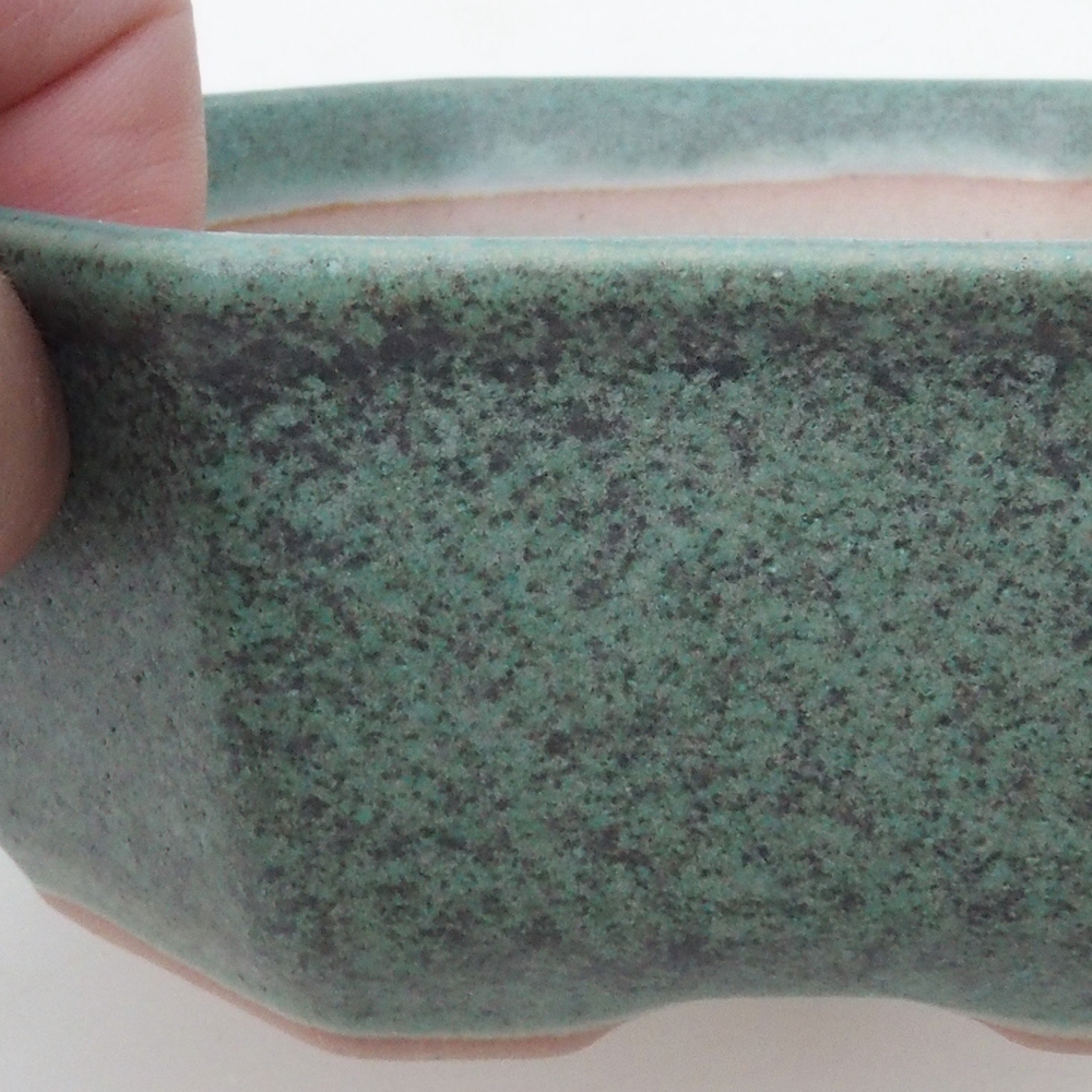 Bonsai tál H13 - 12,5 x 12,5 x 4,5 cm. - zöld