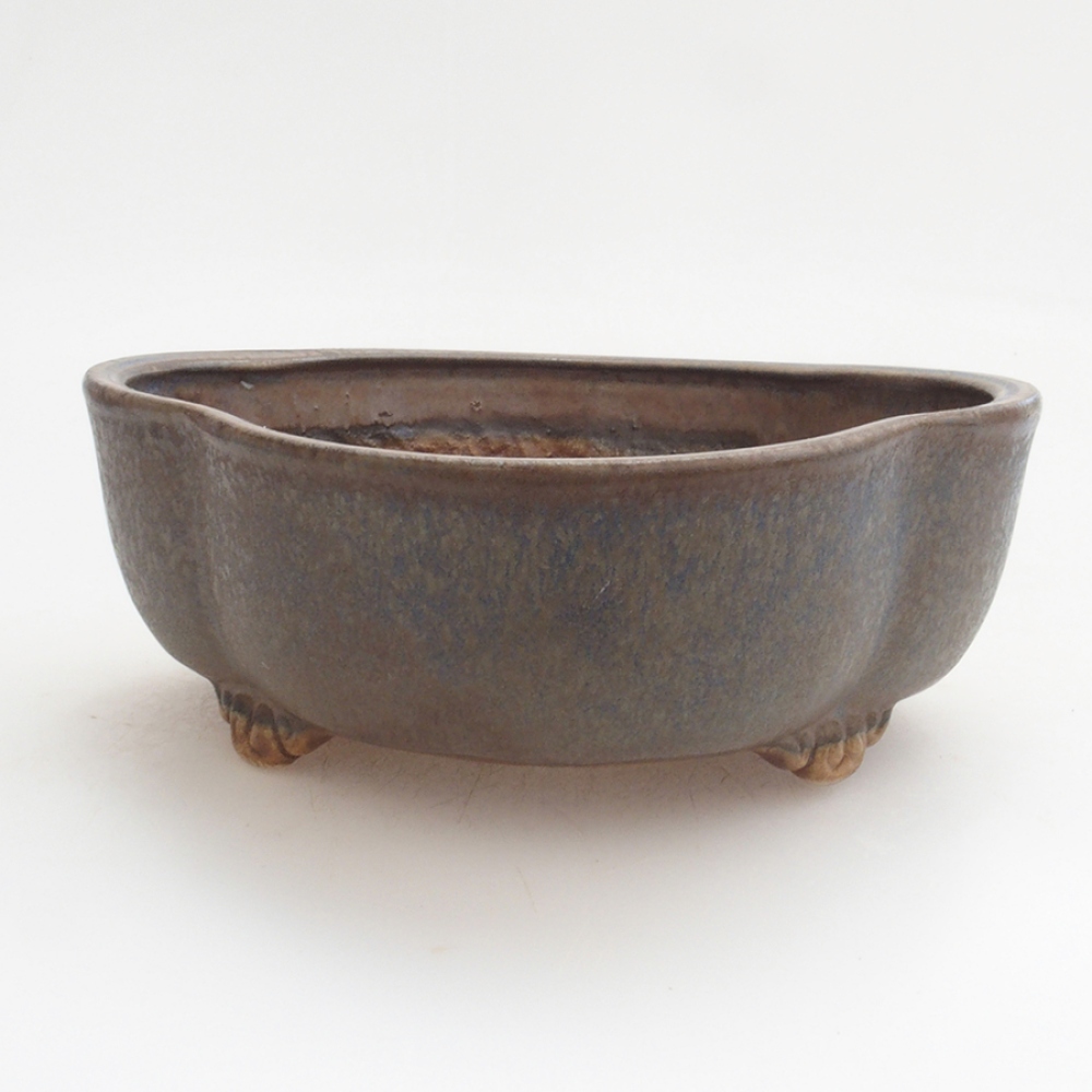 kerámia bonsai tál 10 x 8,5 x 4 cm, barna