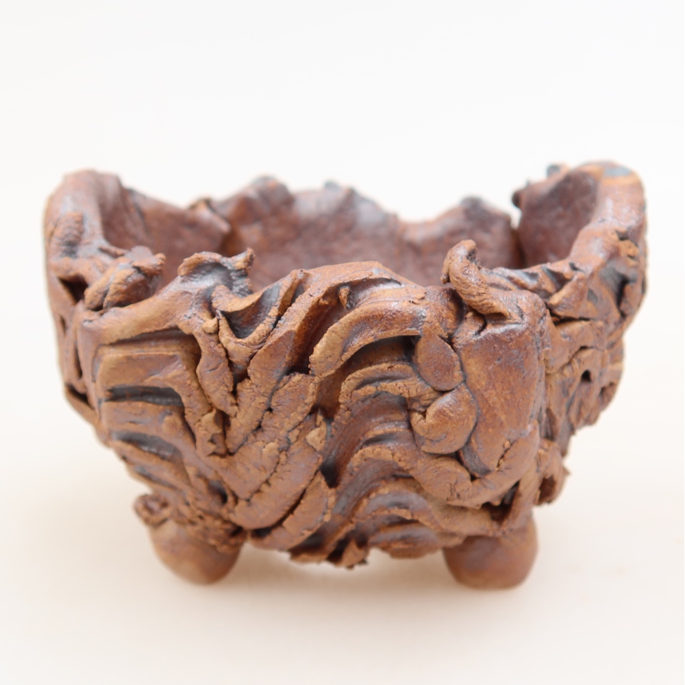 Kerámia kagyló 9 x 8,5 x 6 cm , barna színű