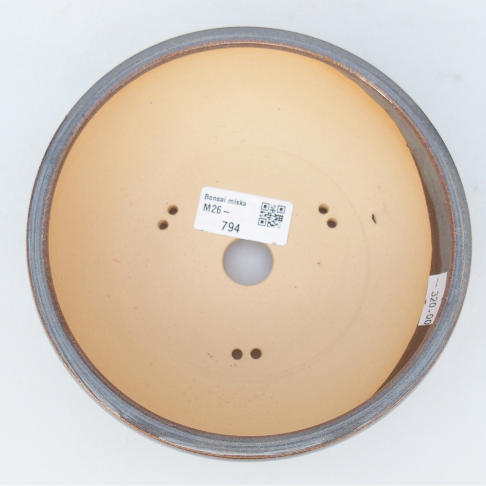 kerámia bonsai tál 16 x 16 x 6 cm, szürke