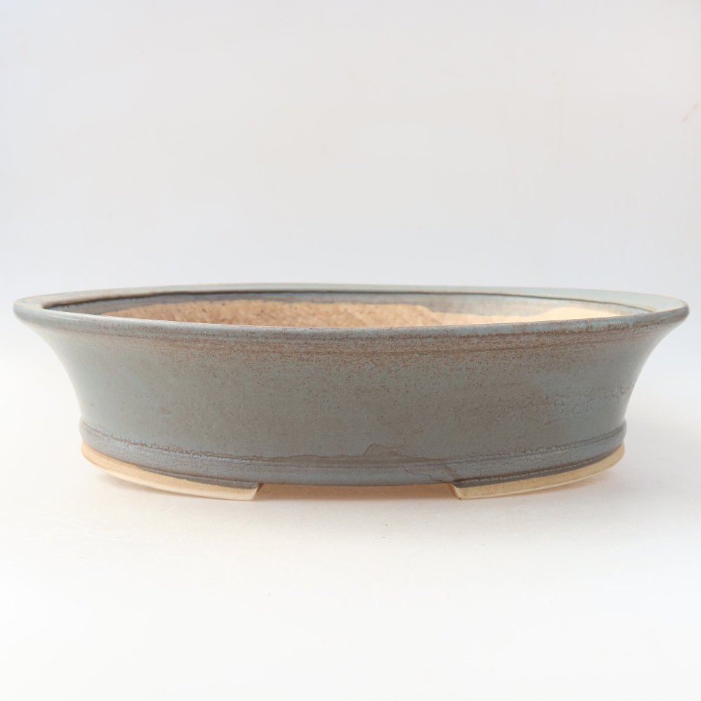 Kerámia bonsai tál, 31 x 28,5 x 7 cm, kék színű