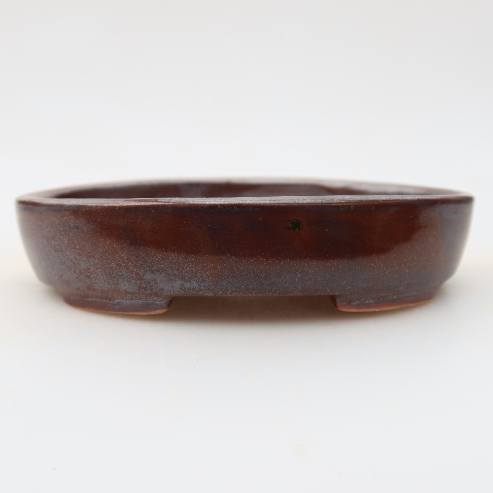 kerámia bonsai tál 12 x 9,5 x 2,5 cm, barna