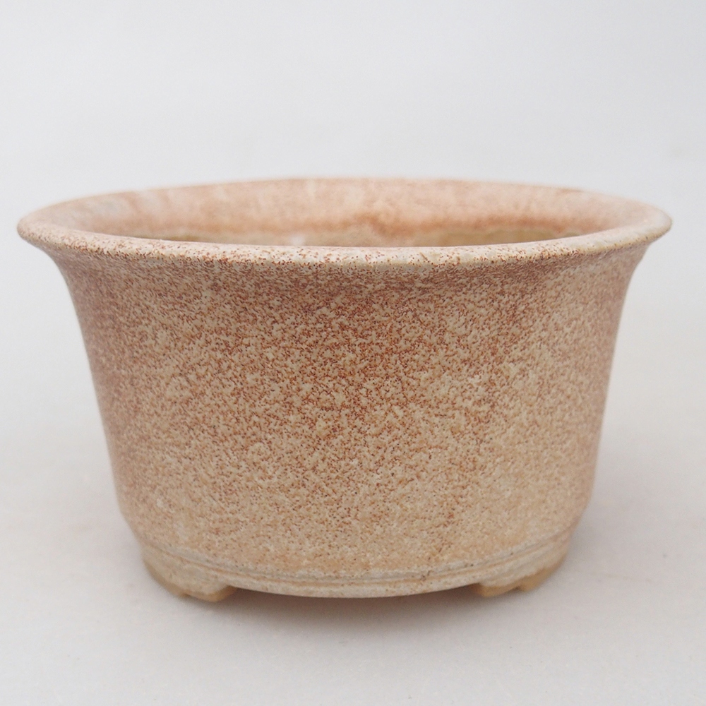 kerámia bonsai tál 9 x 9 x 5 cm, bézs színben