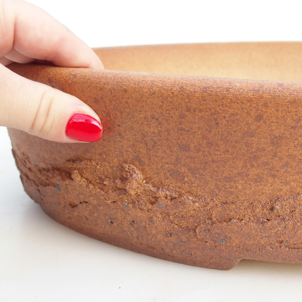 Bonsai tál 38,5 x 31 x 8,5 cm , színe barna