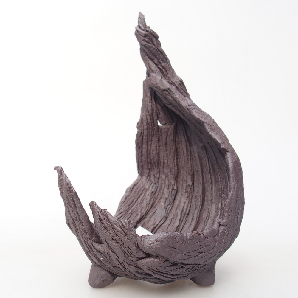 Kerámia kagyló 10 x 8 x 14,5 cm , metál színű