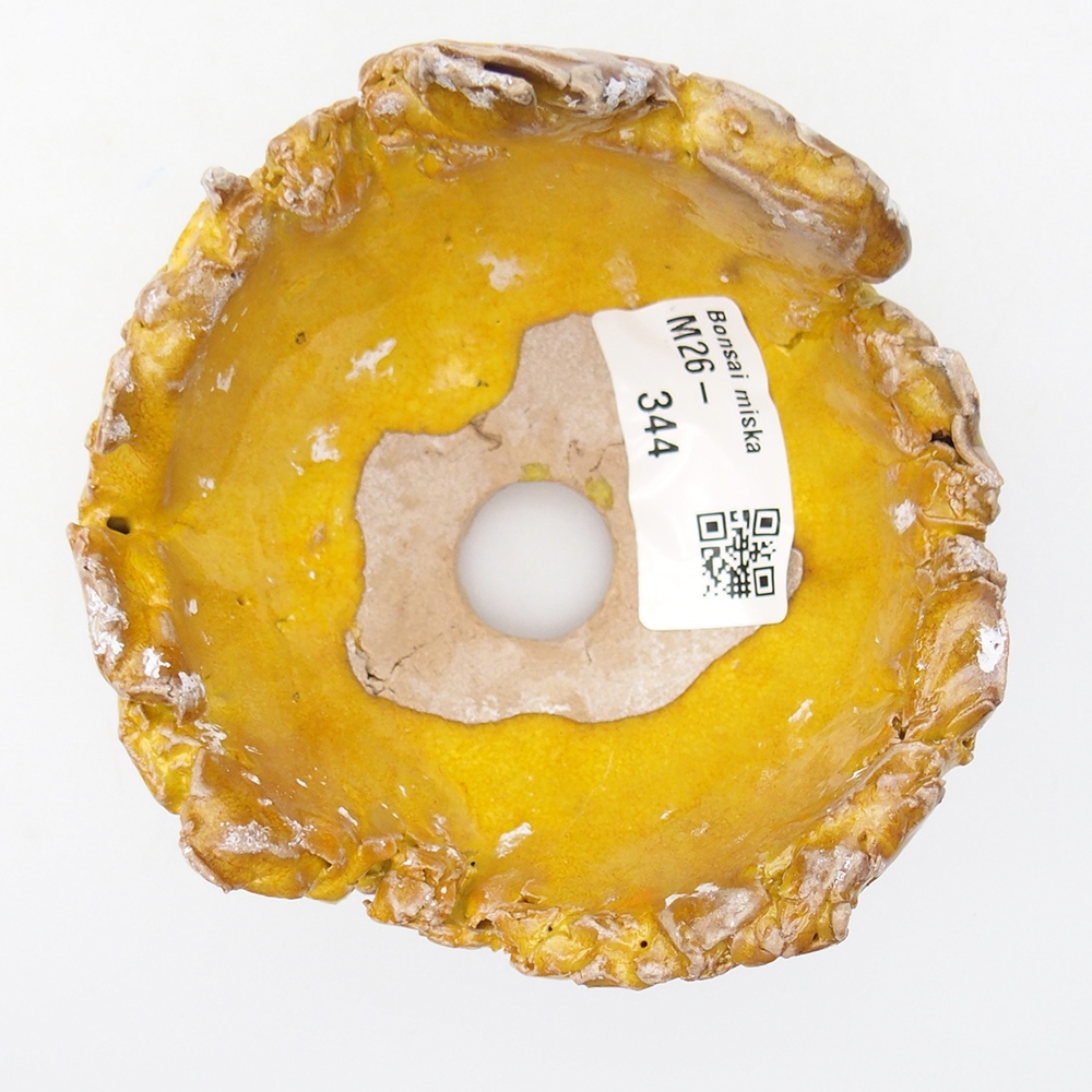 Kerámia kagyló 9,5 x 9,5 x 6,5 cm , sárga