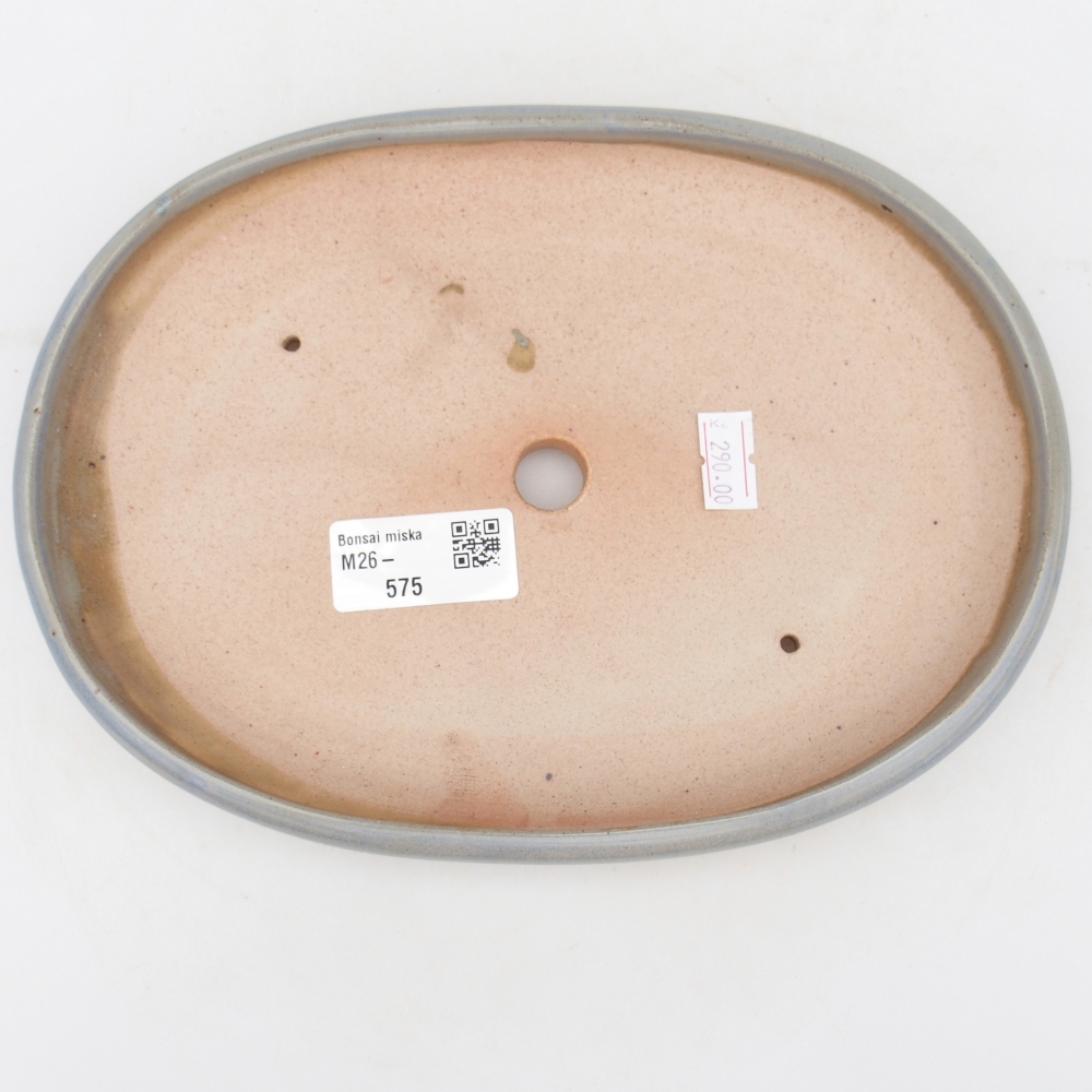 kerámia bonsai tál 22 x 17 x 3 cm, kék színben